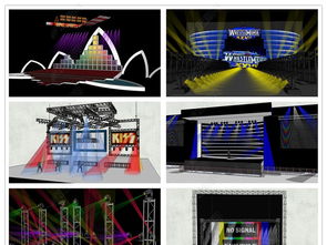 精品舞美背景設計與舞臺走秀的完美融合 T臺燈光音響及射燈SU模型解析