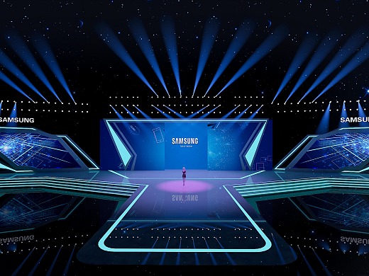 光影交融，科技之舞——三星科技舞美活動發(fā)布會舞臺設計解析